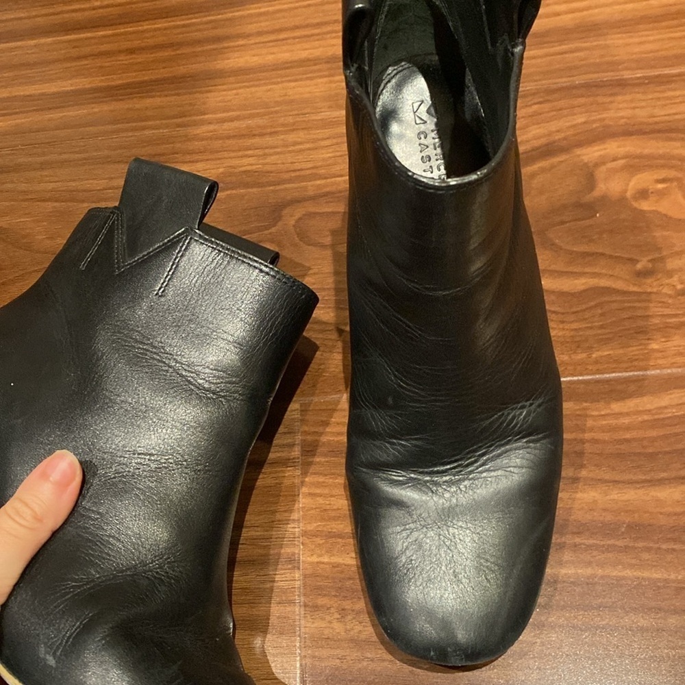 Mercedes Castillo /  Bailee black Leather Booties ankle boots 36.5 6.5 - Picture 4 of 10
